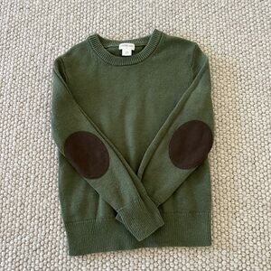 Crewcuts Olive Sweater with Dark Brown Elbow Patches